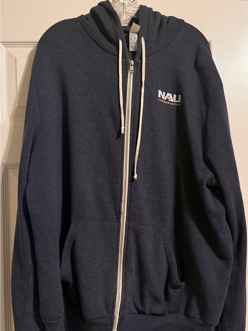NAU Lumberjacks Navy Zip-Up Hoodie Sweatshirt 3XL